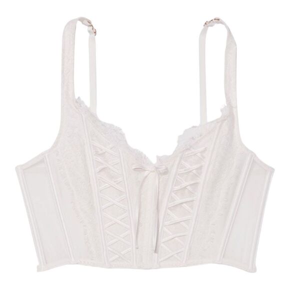 Victoria’s Secret DREAM ANGELS Unlined Lace-Up Corset Top in the Size Large - Picture 4 of 7